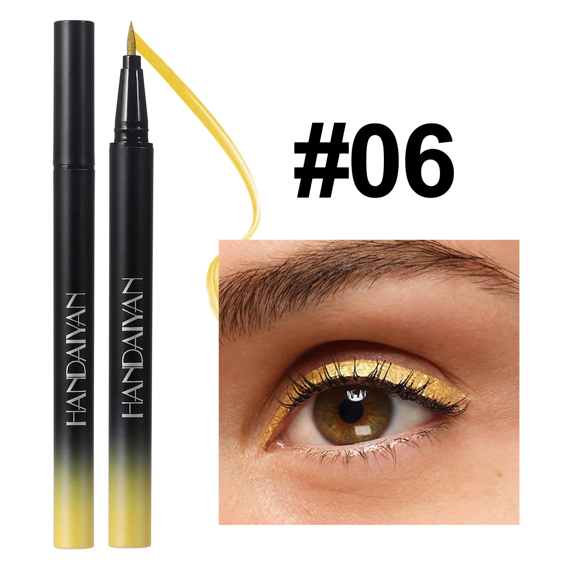 Glitter Liquid Eyeliner Pencil Waterproof Purple Pink Blue Eye Liner Pen Long Lasting Quickily Drying Eyes Makeup Cosmetics