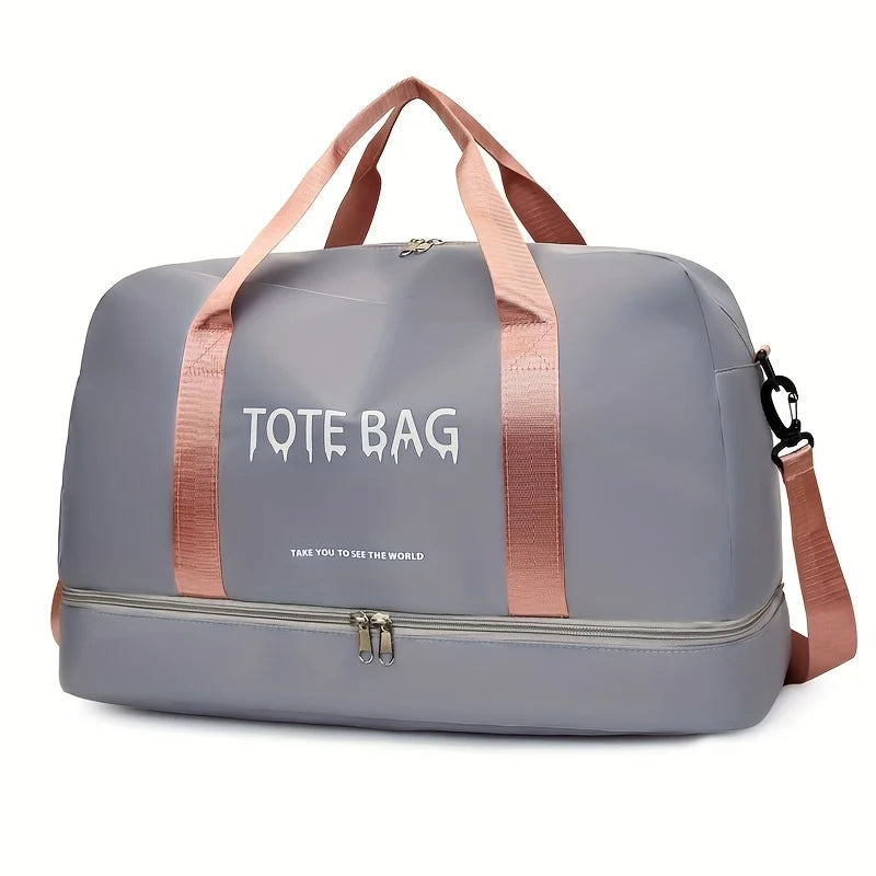 Multifunctional Large-Capacity Travel Duffle Bag with Adjustable Shoulder Strap, Durable Nylon Casual Gym Bag for Sports