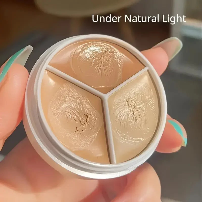 3-in-1 Face Concealer Makeup 3Color Concealer Paleta Spot Acne Print Repair Foundation Dark circles are not easy to stick powder