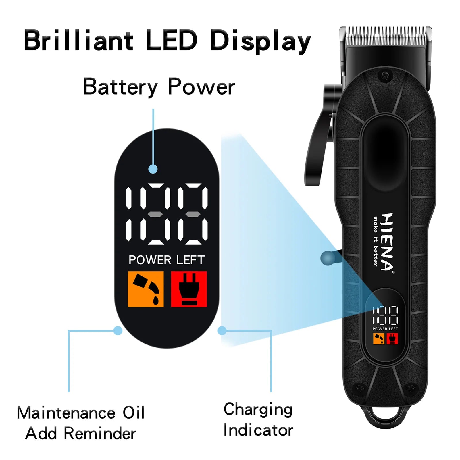 HIENA Beard Trimmer Shavers Hair Clippers set for men Hair cutting machine USB Rechargeable Barber clippers professional Haircut