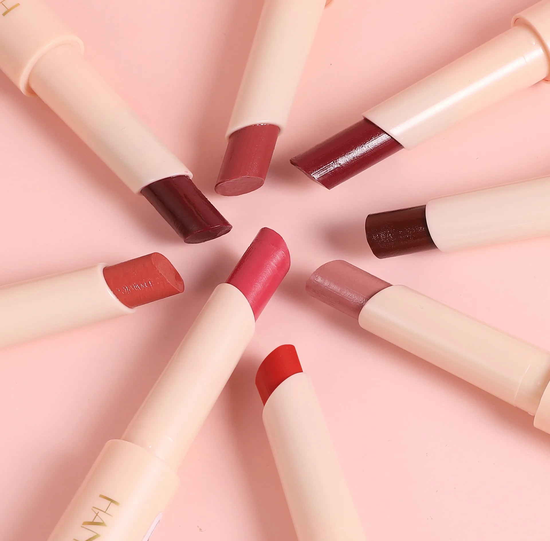 HANDAIYAN 8-color hydrating mirror color pressed lipstick pencil pearl long-lasting moisturizing hydrating lipstick pen