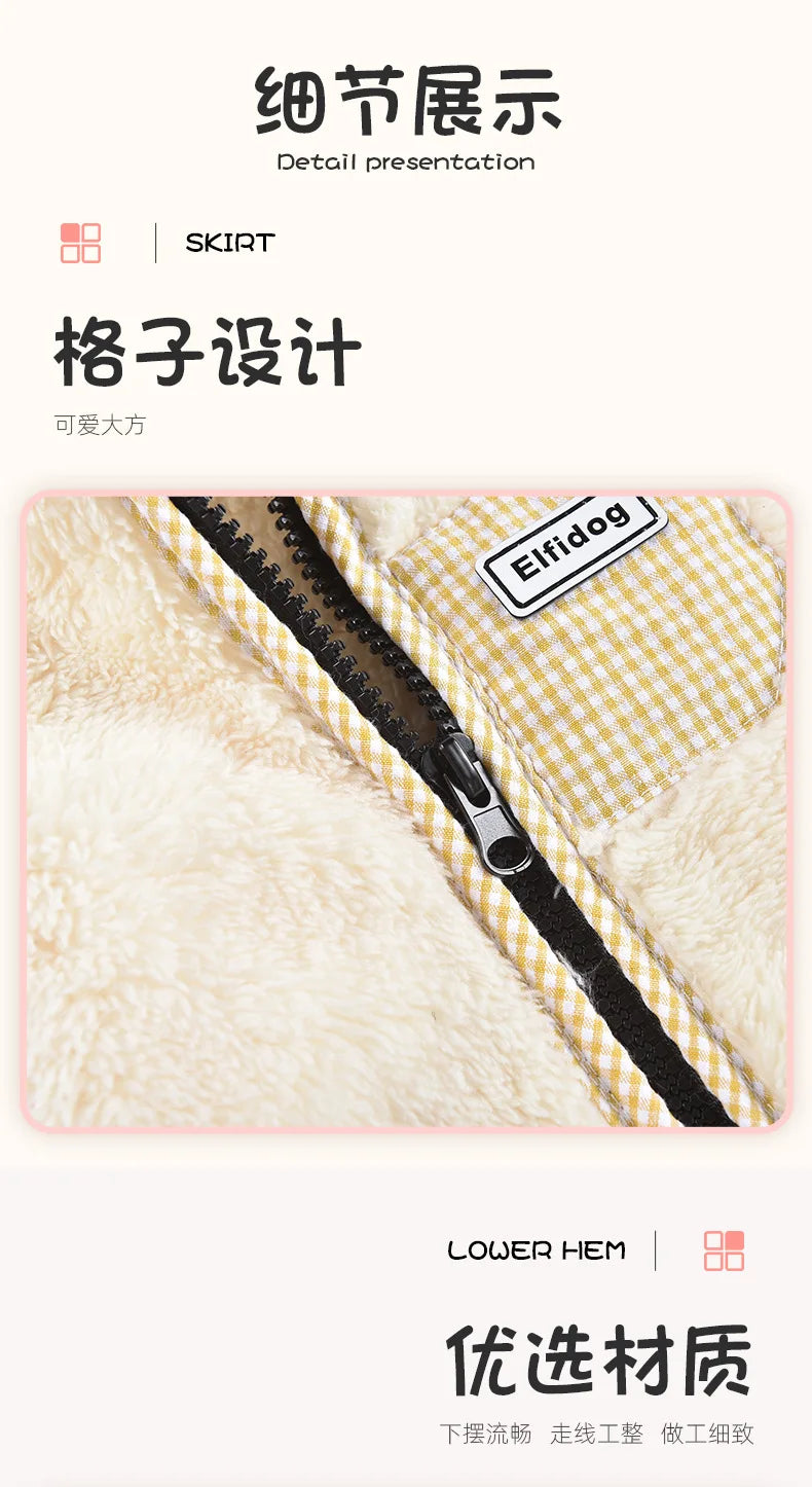 Zipper  Shi Tzu Sweater Clothes For Small Medium Dogs Pet Fur Vest Outfit French Bulldog Autumn Winter Jackets XS 3XL Cats Goods