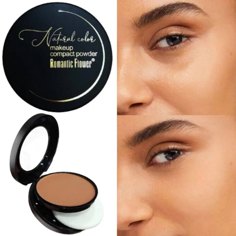 6-color Powder Dark Waterproof Full Coverage Cosmetic Cosmetics Powder Natural Powder Puff Powder Foundation