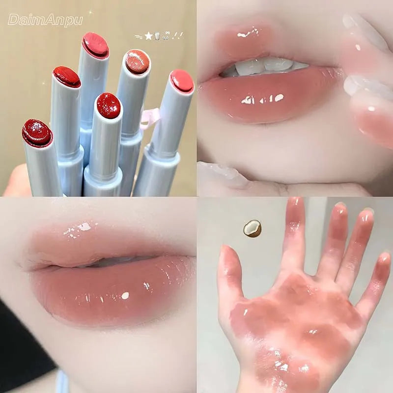 Mirror Glossy Lipstick Long Lasting Moisturizing Natural Lip Plumper Makeup Plumping Lip Glaze Cosmetics Exfoliating for Lips