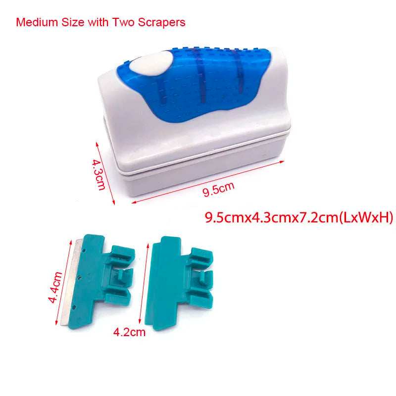 Small Size Magnetic Aquarium Fish Tank Brushes Floating Clean Glass Window Algae Scraper Cleaner Brush Aquarium Accessories
