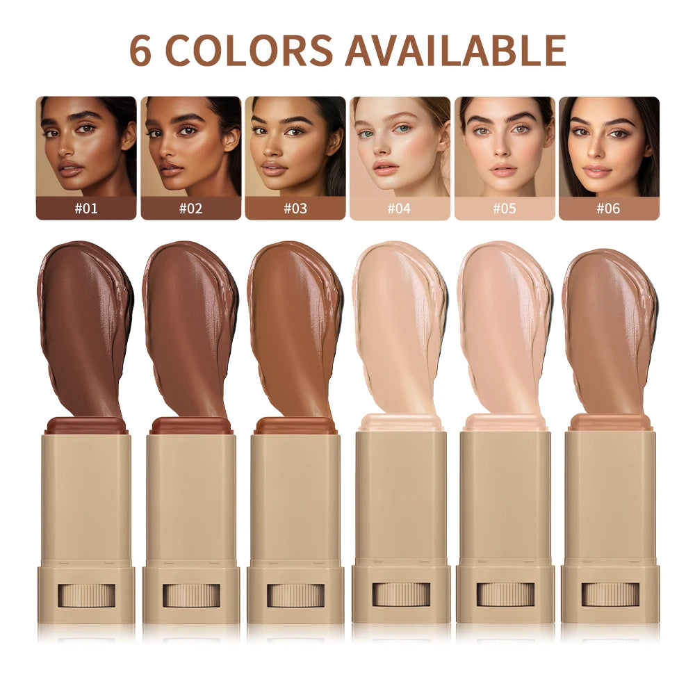 Foundation Tint Stick Balm Serum Boosted Skin Tint Foundation Stick Plumper Hight Coverage Travel Bronze Foundation Stick Makeup