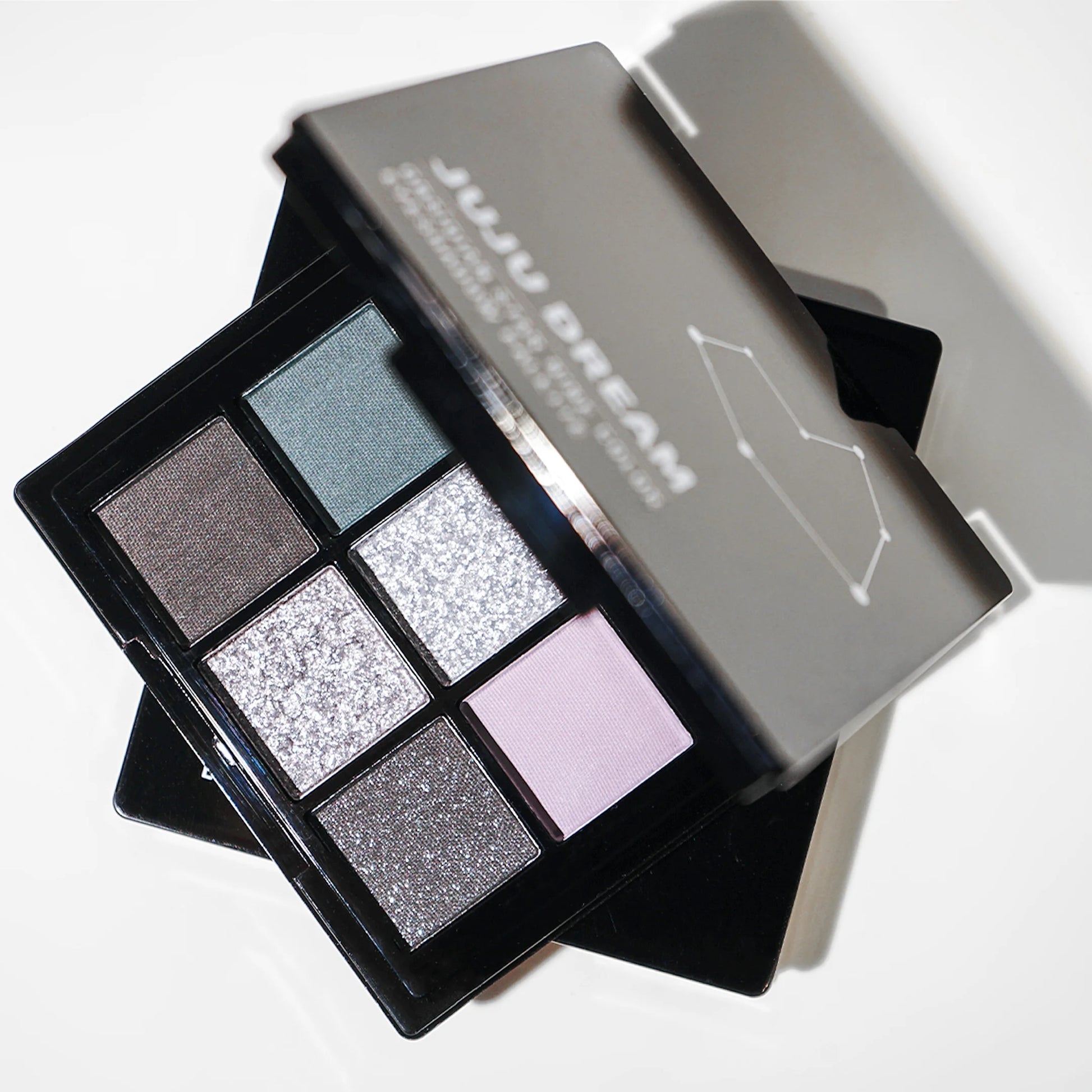 Smoky eyeshadow tray, 9-color black dark gray smoky Gothic makeup tray, 9-color soft mist pearlescent high color basic black and