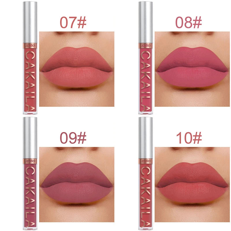 18 Colors Lipsticks Waterproof Sexy Matte Lip Gloss Women Makeup Long Lasting Red Pink Nude Liquid Lipstick Cosmetics