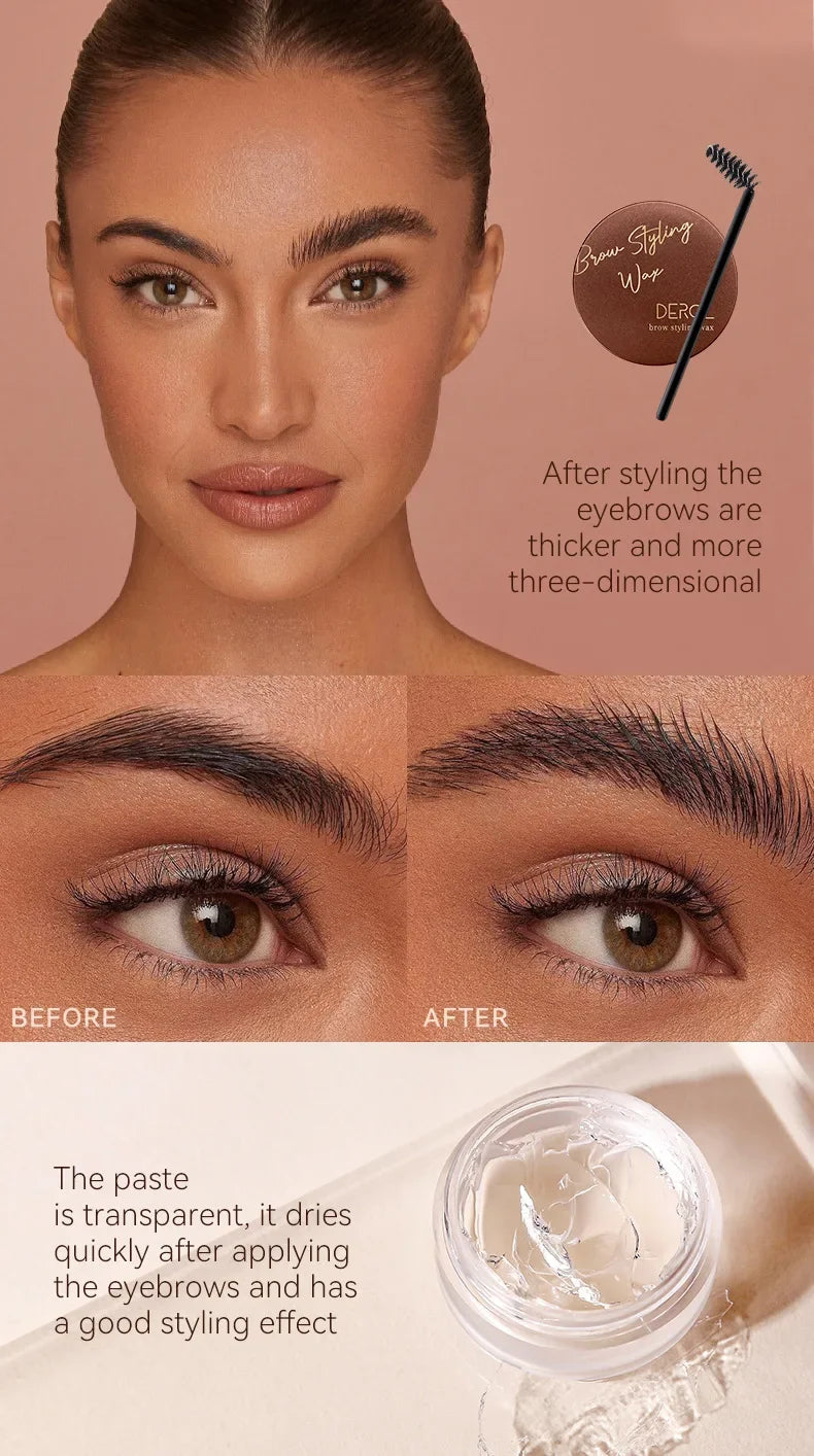 1pcs 3D Eyebrow Styling Cream Makeup Long Lasting Natural Quick-drying Wild Brow Pomade Setting Gel Wax Eyebrow Cosmetics