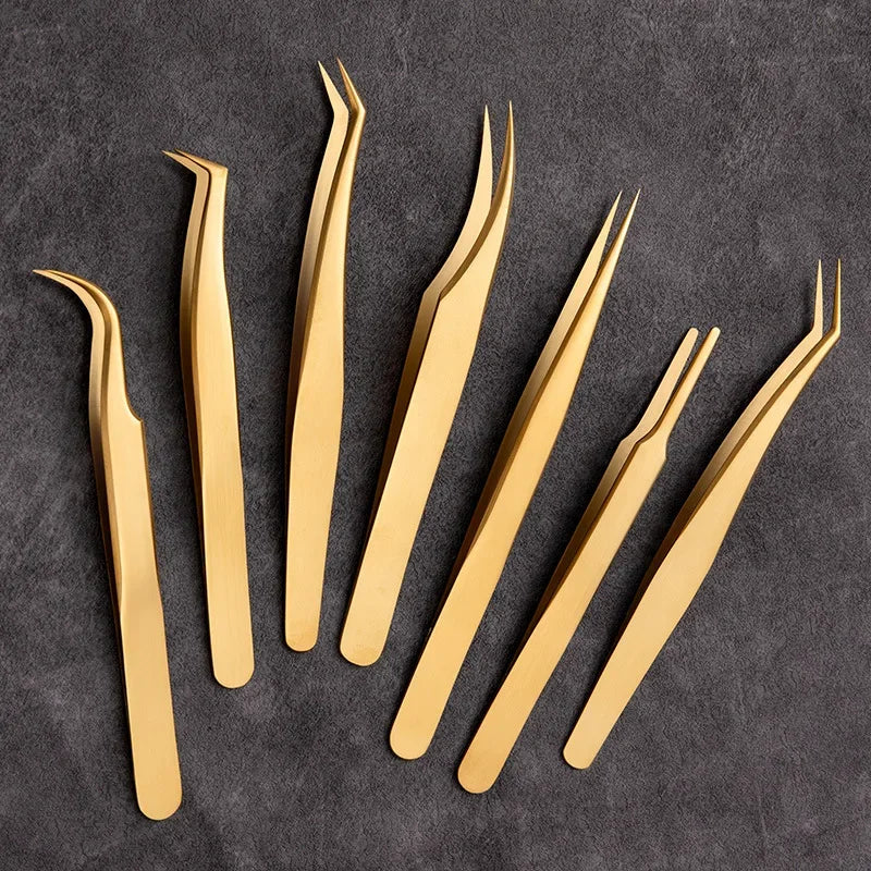 False Eyelashes Tweezers False Eyelash Extensions Personal Curved Strip Eyelashes Brow Clamps Makeup Tools Tweezer Makeup Tools