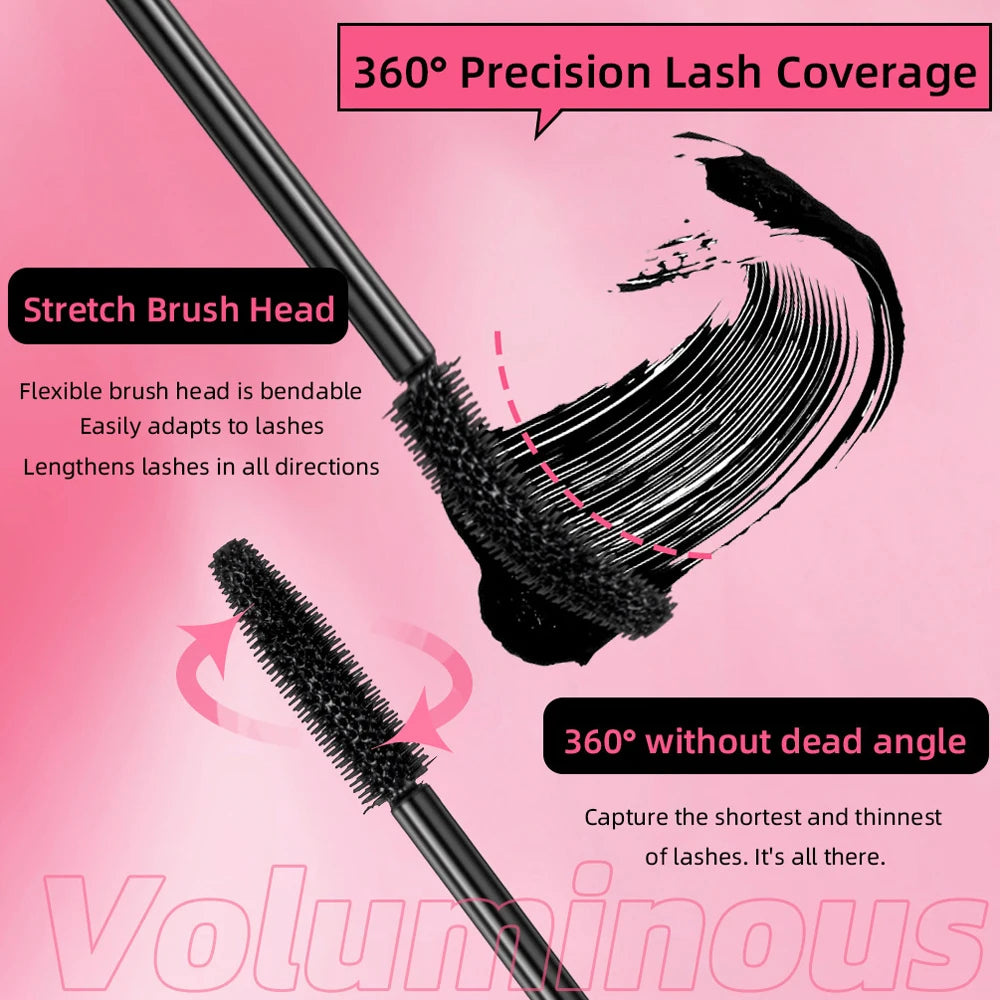 Eyelashes Lengthening Mascara Waterproof Long Lasting Silky Lash Black Eyelashes Extension Make Up Beauty Eye Korean Cosmetic