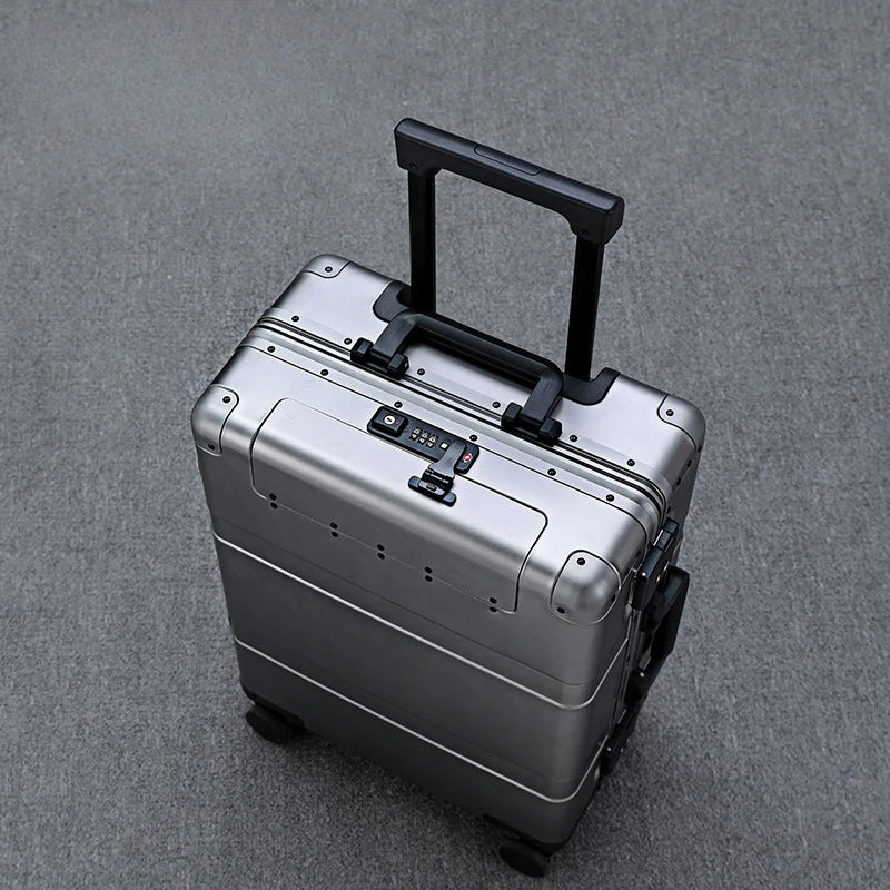 The Latest All Aluminum Travel Luggage High Quality Trolley Suitcase 20 Inch Carry on Luggage Men's and Women's Luggage