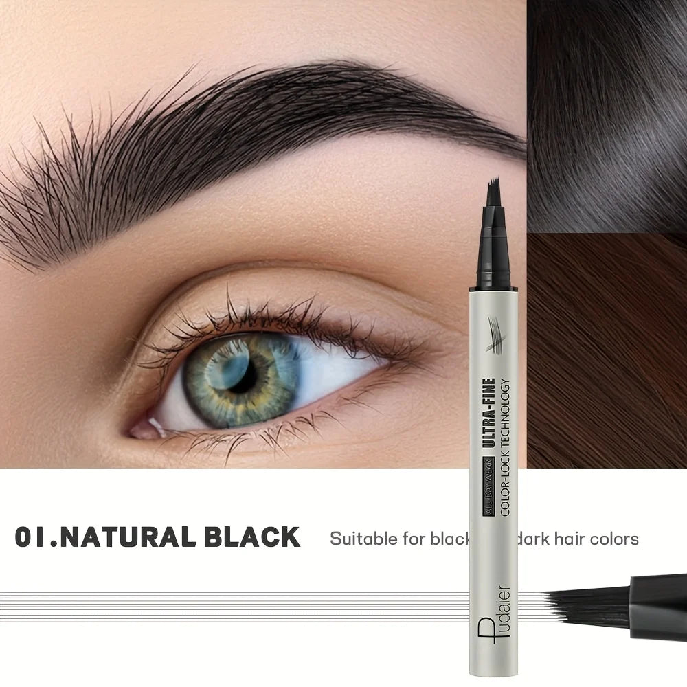 Waterproof Eyebrow Pencil - Quick Shape, Ultra-Fine Natural Look, Waterproof & Sweatproof, Lasting Makeup,  Eyebrow Setting