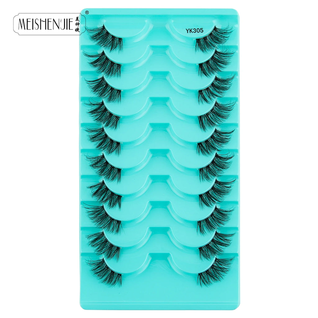 Fake Eyelashes Hot 3/10 Pairs Half Lashes Cat Eye Natural Long Fluffy 3D Mink Lashes Handmade Make up Tools maquillaje Faux Cils