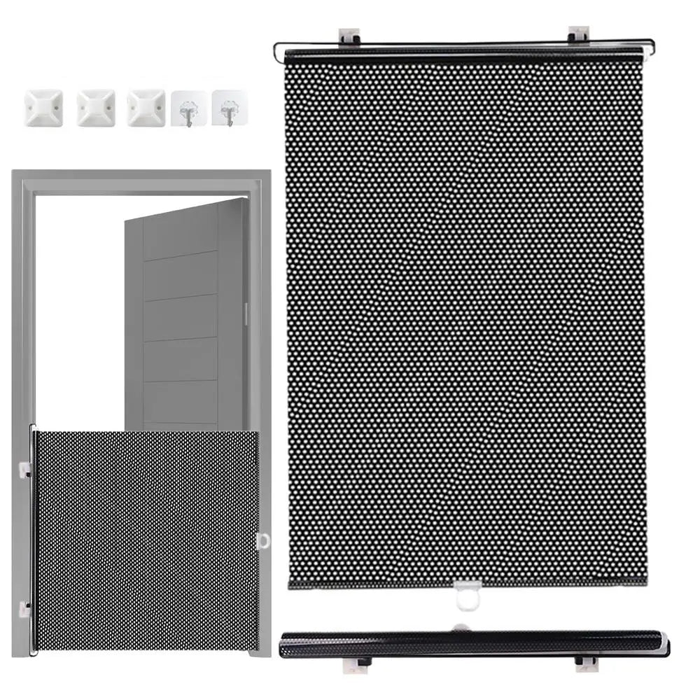 Dog Gate Retractable Pet Safety Gate Wide Pet Isolation Gate Indoor Mesh Fence for Dogs And kitten for Doorway Stairs Balcony
