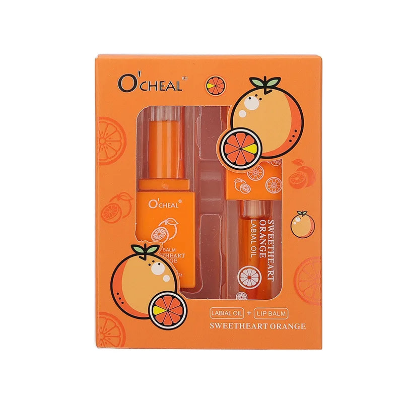 Honey Avocado Lip Balm&Lip Gloss Set PH Color Change Moisturizing Long Lasting Light Pink Lipstick Lips Makeup for Women