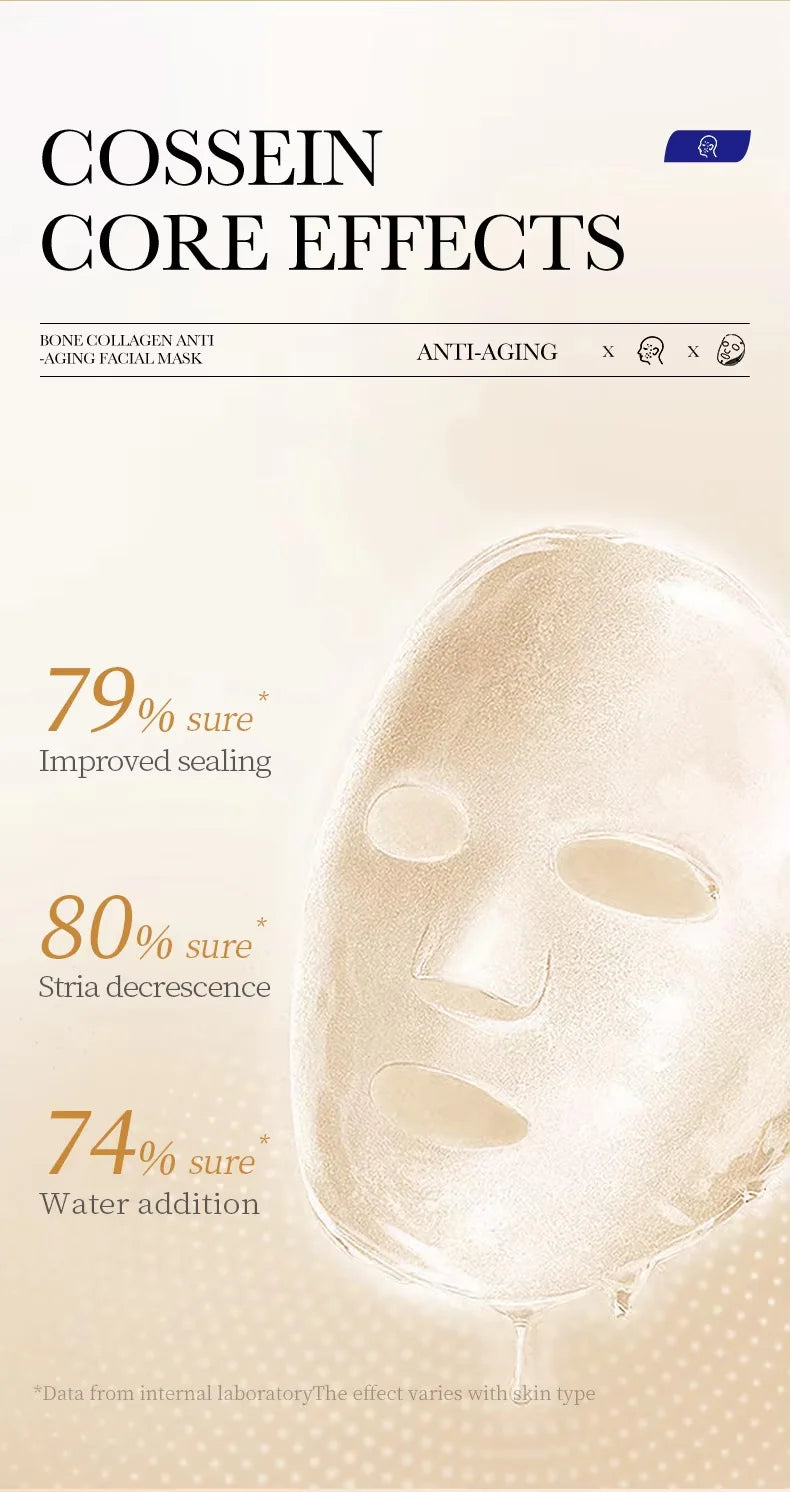 10pcs Collagen Face Mask Firming Moisturizing Repair Brightening Skincare Face Sheet Mask Beauty Facial Masks Korean Skin Care