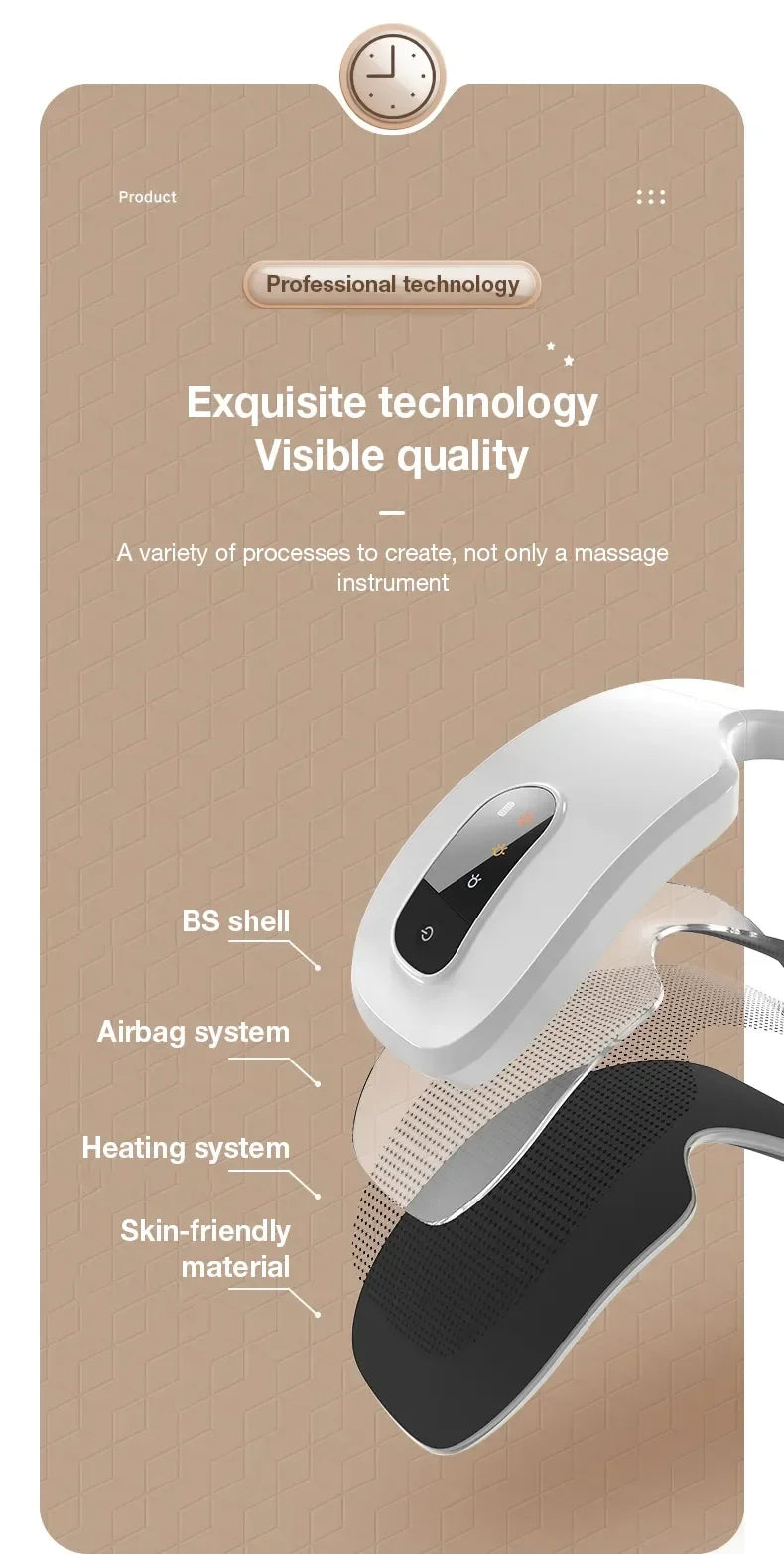 4D Eye Massager Smart Airbag Vibration Electric Eye Massage Instrument Eyes Care Glasses Beauty With Bluetooth Music Health Care