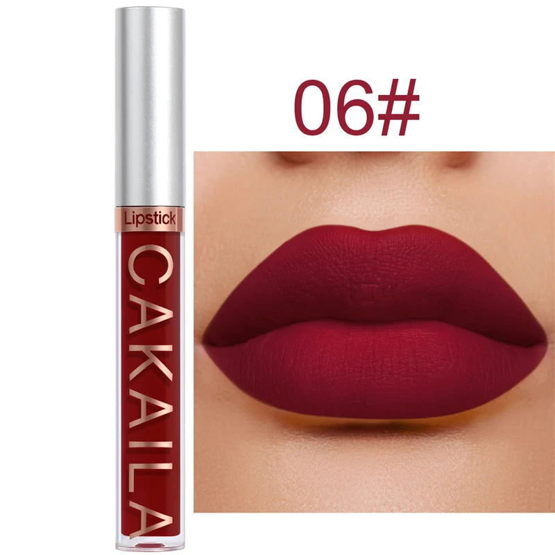 18 Colors Lipsticks Waterproof Sexy Matte Lip Gloss Women Makeup Long Lasting Red Pink Nude Liquid Lipstick Cosmetics
