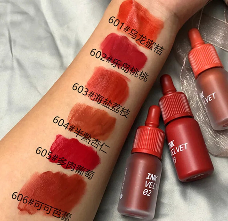 Dyeing Lip Gloss Matte Makeup Moisturizer Liquid Lipstick Waterproof Long Lasting Red Velvet Lip Tint Korean Make Up Cosmetic
