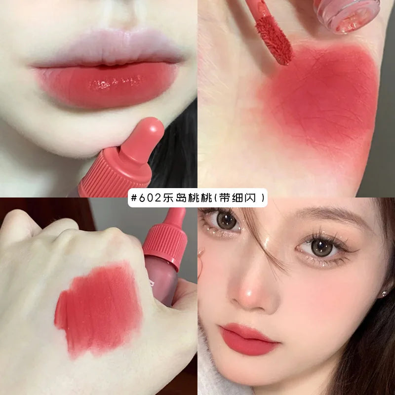 Dyeing Lip Gloss Matte Makeup Moisturizer Liquid Lipstick Waterproof Long Lasting Red Velvet Lip Tint Korean Make Up Cosmetic