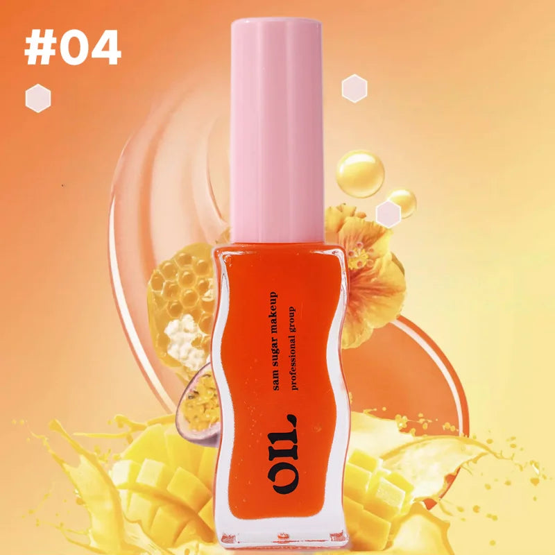 Sheer Pearlescent Mirror Lip Gloss Liquid Lipstick Fruit Honey Infused Lip Oil Reduce Lip Lines Moisturizing Lip Balm Cosmetics