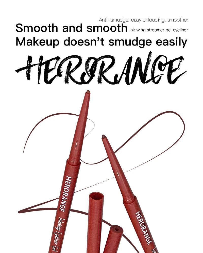 Matte Brighten Lying silkworm Eyeliner Gel Pen Waterproof Quick Drying Pink Brown Ultra fine Eye Shadow Pen Not-Smudge Makeup