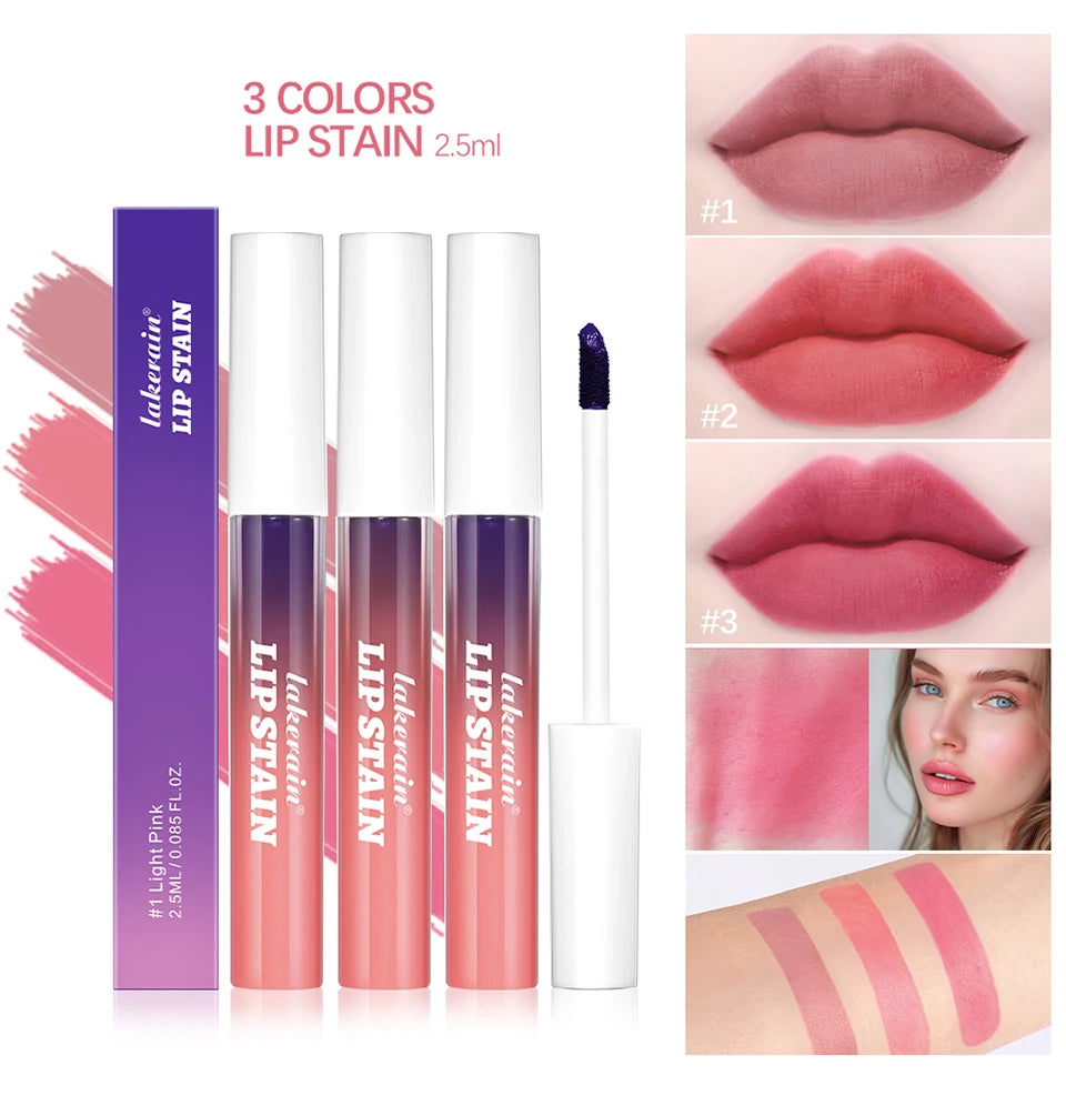 3 Colors Waterproof Peel-off Liquid Lipstick Lasting Moisturizer Lip Gloss No Fading Sexy Lip Gloss Tattoo Dyed Lip Cosmetics