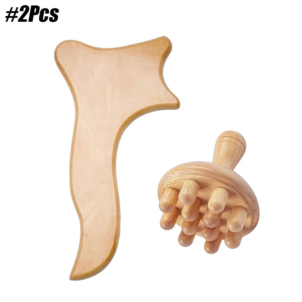 Wood Therapy Massage Roller Stick Wood Massage Cup Wooden Lymphatic Drainage Gua Sha Tool Body Shaping Muscle Massage Relaxation