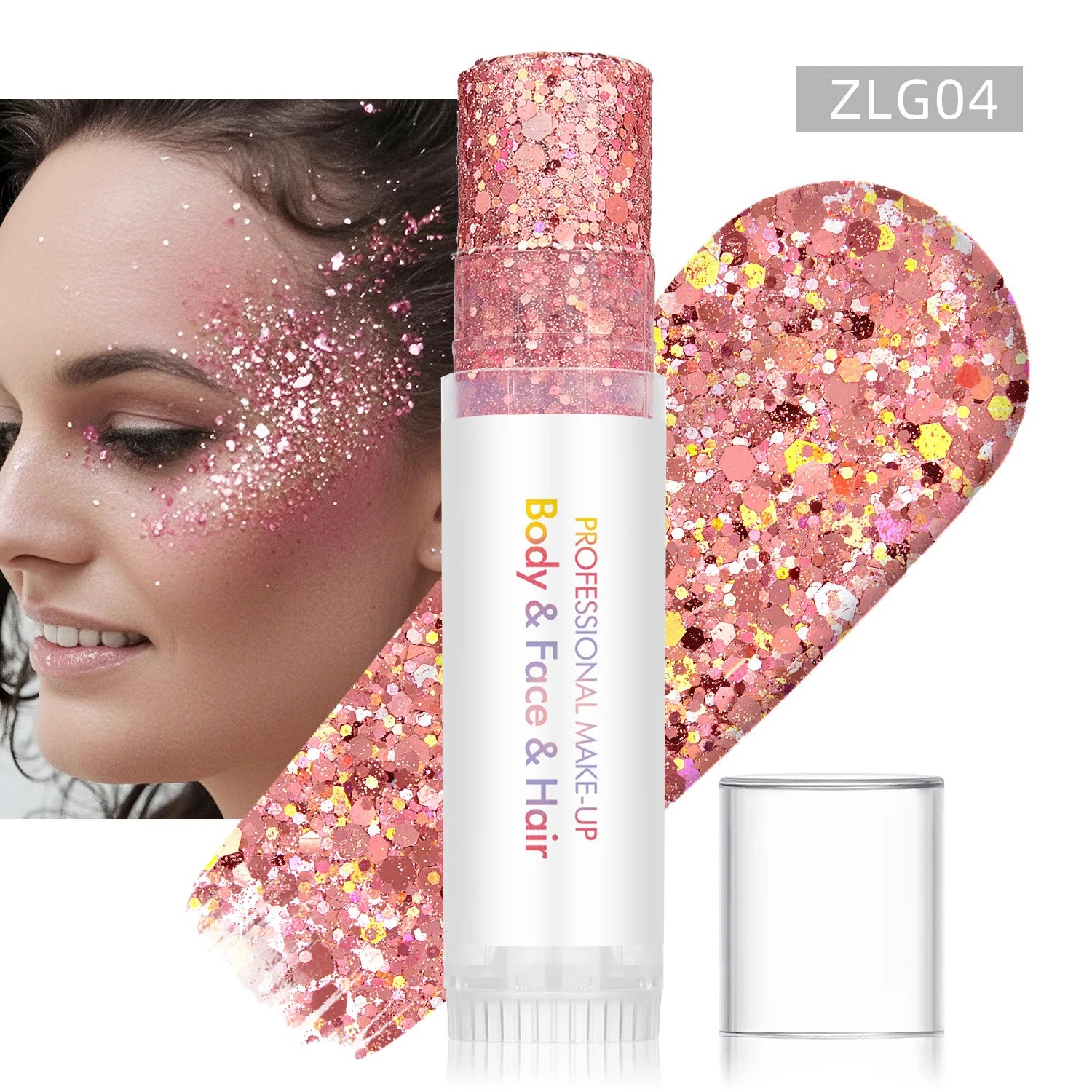 New Body Glitter Stick Face Painting Sequins Gel Mermaid Chunky Glitter Glue for Carnival Hair Body Eye shadow Makeup