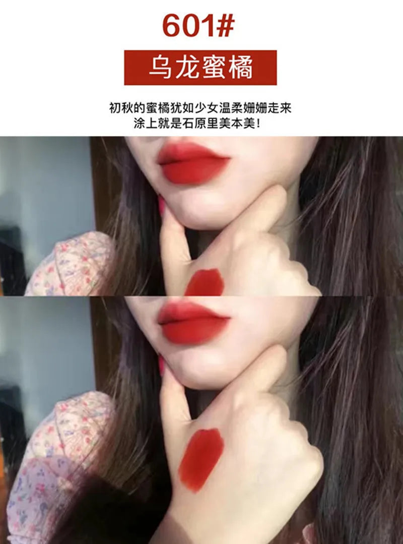 Dyeing Lip Gloss Matte Makeup Moisturizer Liquid Lipstick Waterproof Long Lasting Red Velvet Lip Tint Korean Make Up Cosmetic
