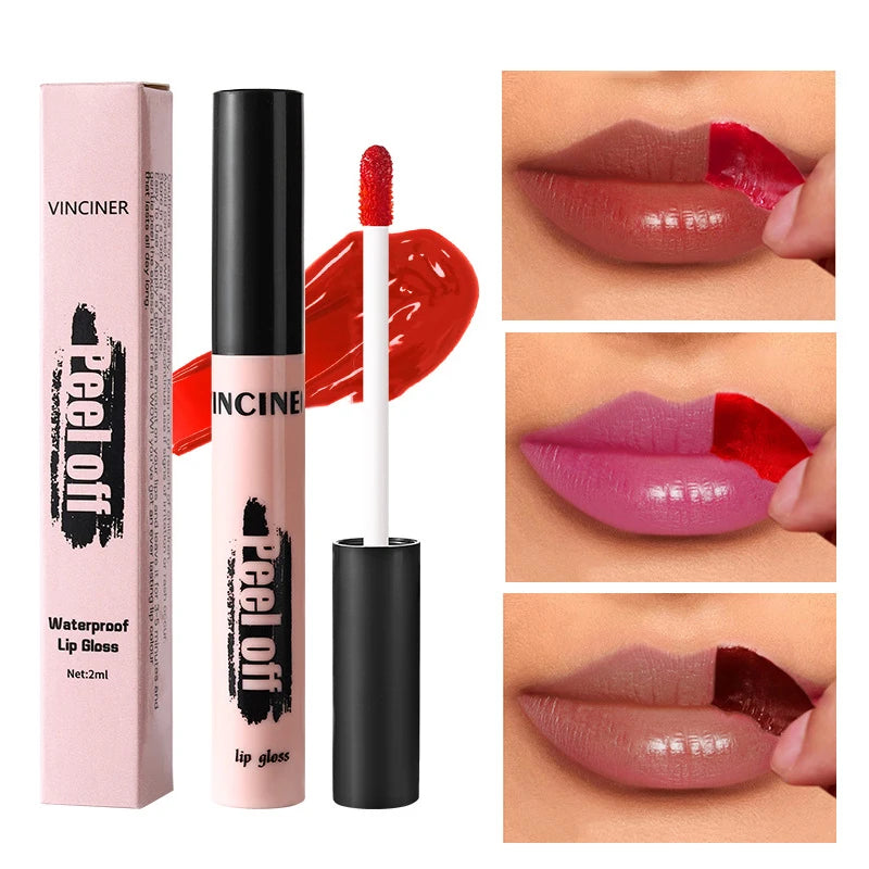 Peel Off Lipstick Matte Pink Tattoo Lip Gloss Waterproof Lipliner Long Lasting Matte Brown Lip Tint Tear-off Lip Stain Cosmetics