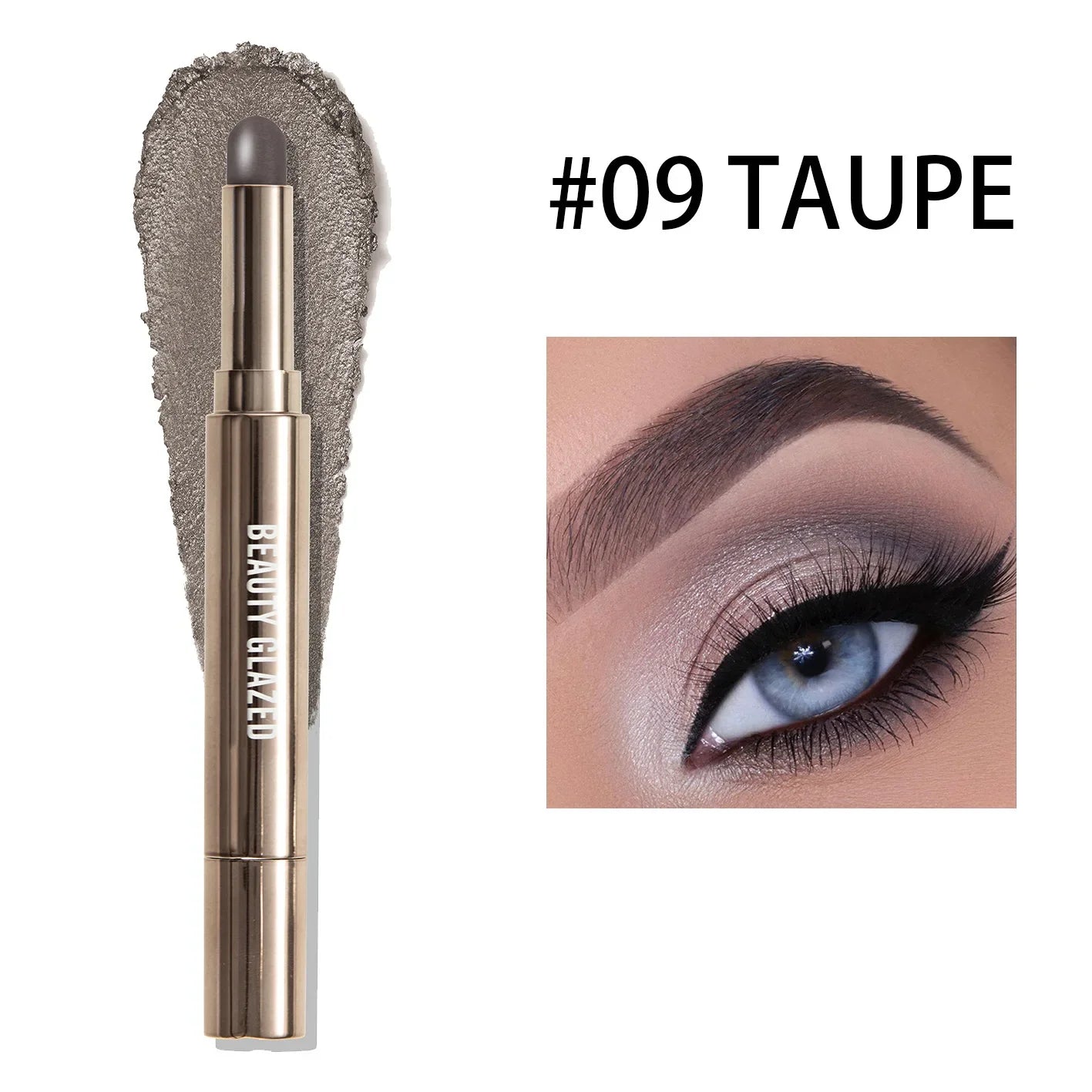 10 Color Double Ended Eye Shadow Stick With Sponge Brush Pearlescent Lasting Eyeshadow Pen Contouring Portable Makeup Cosmetics