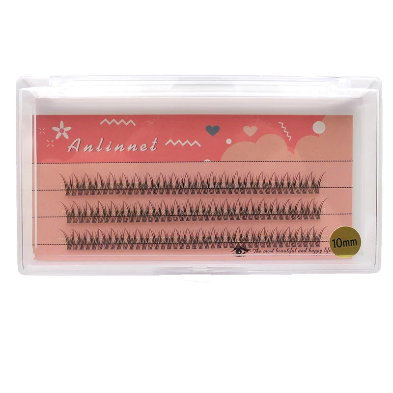 120 Clusters Fishtail Eyelashes Natural Grafted Eyelashes Professional Eyelash Extension Makeup A-Type Eyelashes Fairy Eyelashes