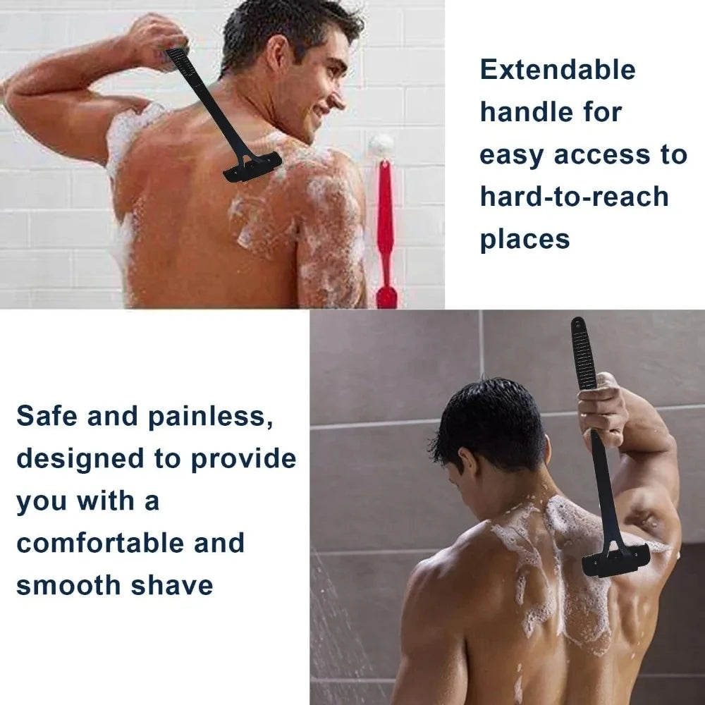 Razor Men Back Shaver Male Machine Hair Shaver Safety Long Handle Foldable Trimmer Body Leg Handle Removal Shaving Razor Tool