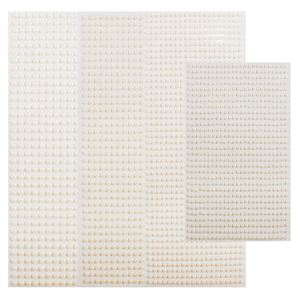 3mm/4mm/5mm/6mm 3D Pearl Face Jewels Eyeshadow Stickers Self Adhesive Face Body Eyebrow Diamond Nail Stickers Diamond Decoration