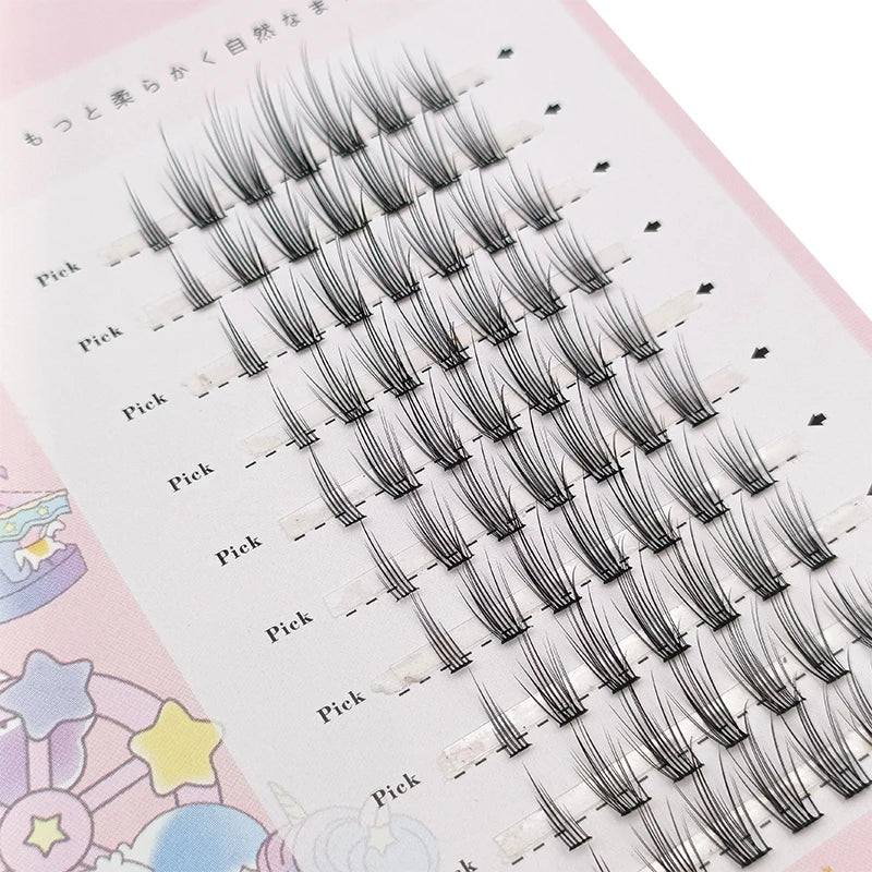 3D New Spikes Eyelashes Fishtail Cluster Eyelashes Personality Eyelash Extension Eyelashes Bundle Professional False Eyelashes