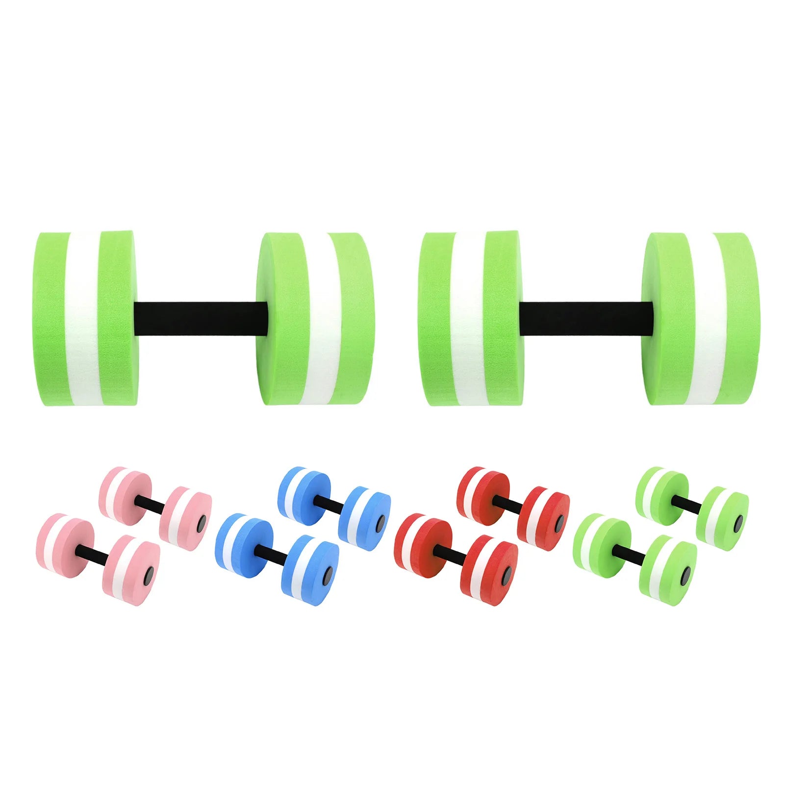 2pcs EVA Water Foam Floating Dumbbell Swimming Pool Water Weight Aerobics Automatic Float Barbell Swim Fitness Dumbbell