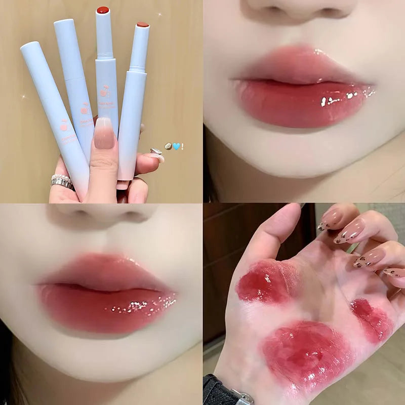 Mirror Glossy Lipstick Long Lasting Moisturizing Natural Lip Plumper Makeup Plumping Lip Glaze Cosmetics Exfoliating for Lips