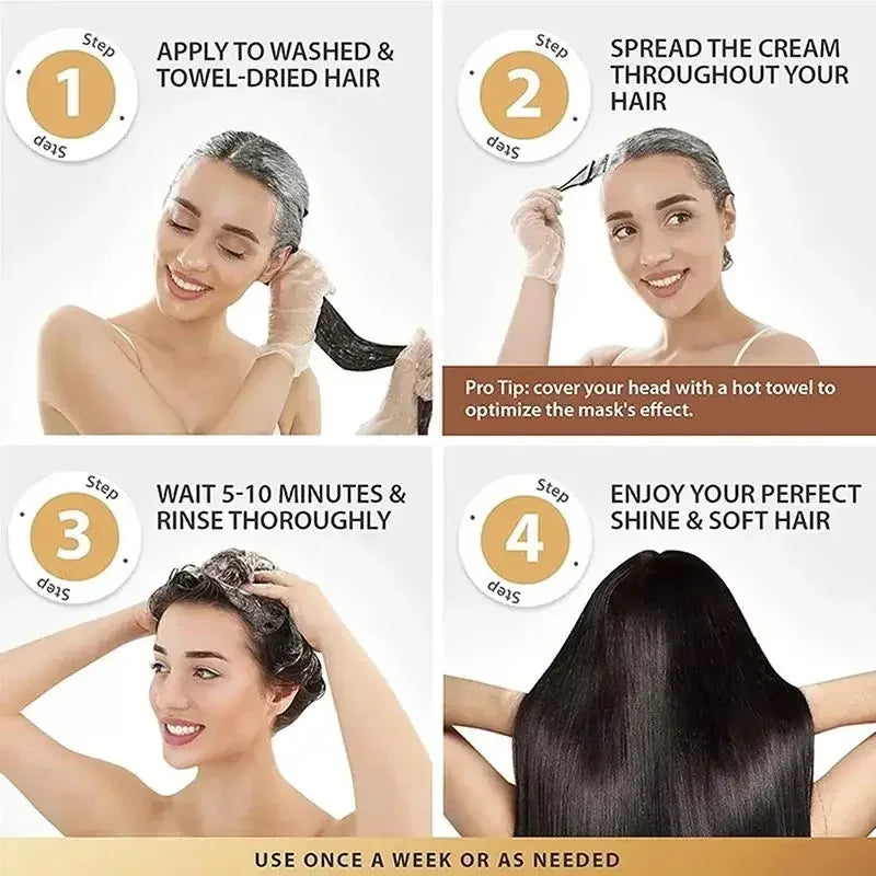 Collagen Keratin Hair Care Mask Treatment Dry Damaged Hair Revitalize Hair Straighten Soft Smooth Moisturize Care Products