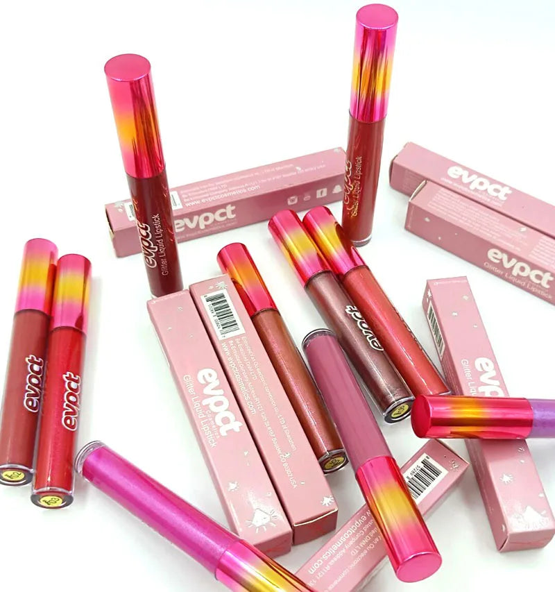 15 Color Glitter Liquid Lipsticks Shimmer Shiny Lipgloss Pearlescent Lip Tint Waterproof Long Lasting Matte Diamond Lips Glaze