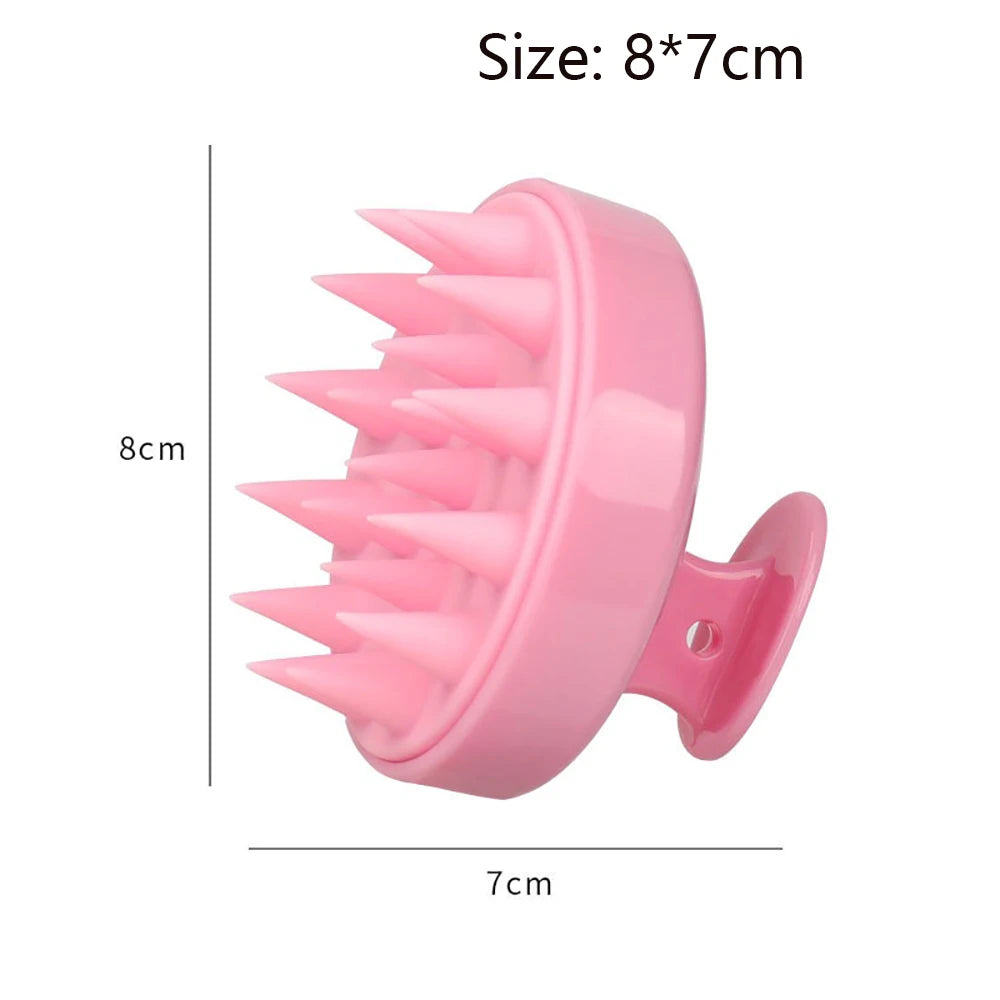 Silicone Scalp Scrubber Hair Shampoo Brush, Head Scrubber Hair Wash Brush Cleansing Dandruff Brush
