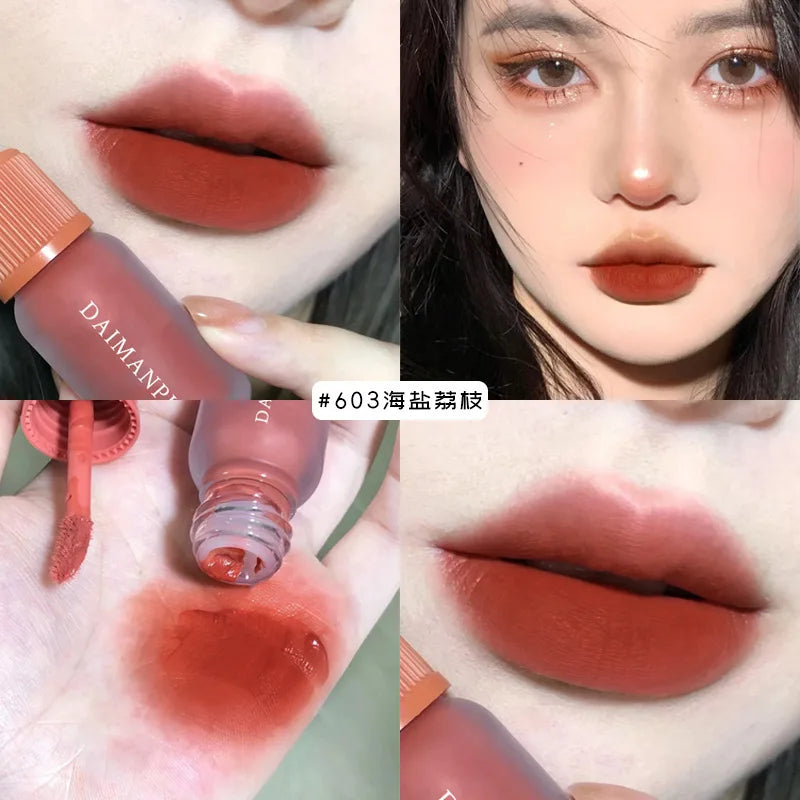 Dyeing Lip Gloss Matte Makeup Moisturizer Liquid Lipstick Waterproof Long Lasting Red Velvet Lip Tint Korean Make Up Cosmetic