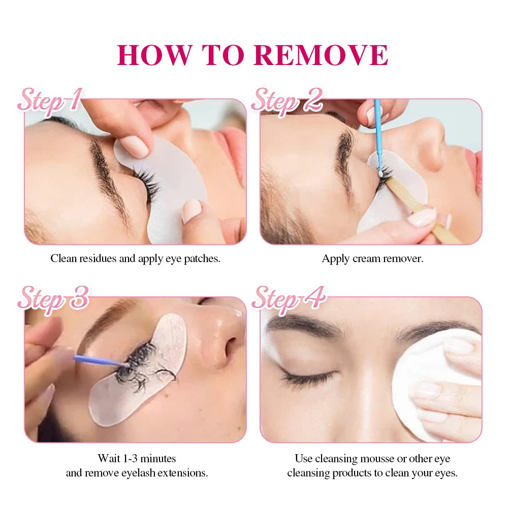 NAGARAKU Fast Remove Safe Eyelashes Glue Remover Eyelash Extension Remover Non-irritating Makeup Tool Lemon Strawberry Flavor