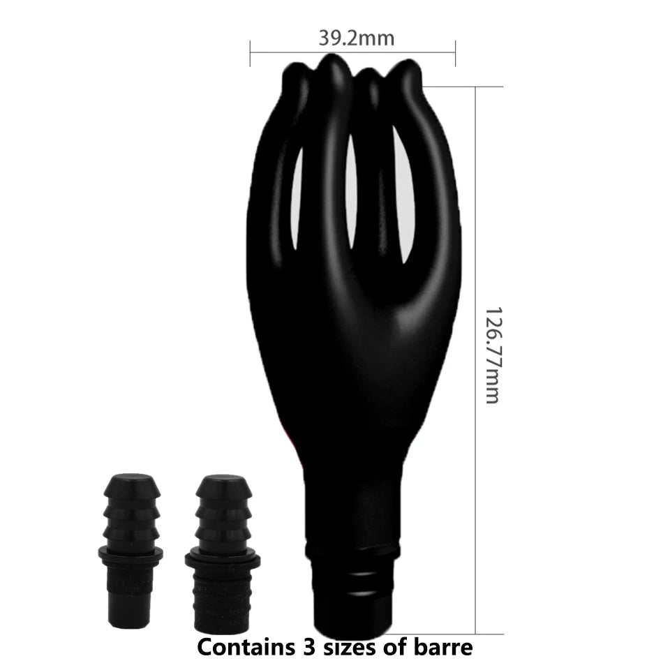 1 Pc Claw shape Silicone Fascia Gun Massage Head With 3 Sizes Of Connectors, 12-13mm/15-16mm/18-19mm,  Full Body Muscle Massage