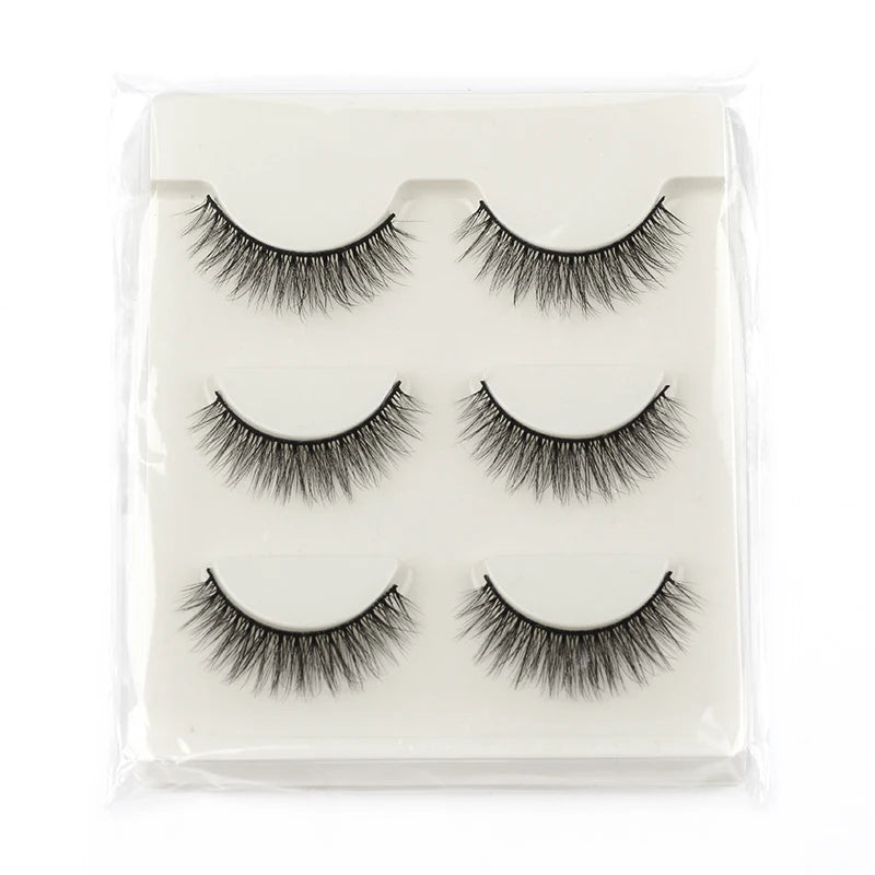 Fake Eyelashes Hot 3/10 Pairs Half Lashes Cat Eye Natural Long Fluffy 3D Mink Lashes Handmade Make up Tools maquillaje Faux Cils
