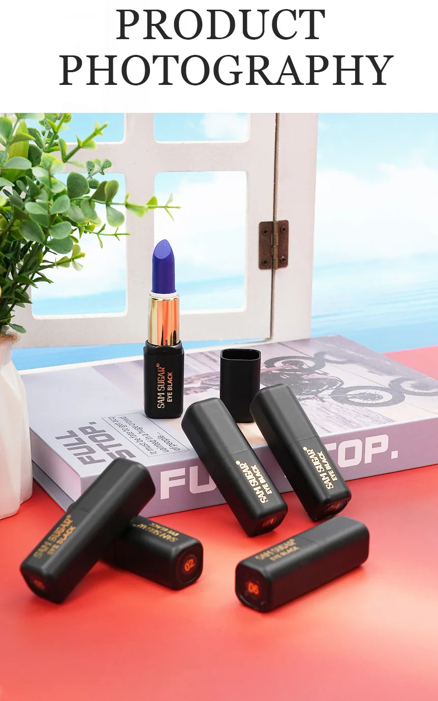 Halloween lipstick dark matte matte waterproof long-lasting non-stick cup olive green white lip glaze
