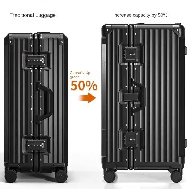 Large Capacity Luggage Aluminum Frame Suitcase Trolley Case PC TSA Lock Suitcases Travel Bags Oversized 24/26/28/30 inch