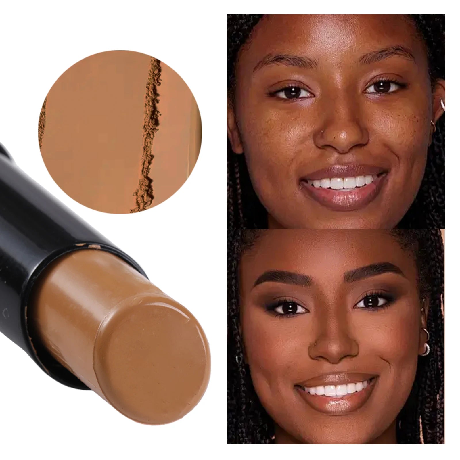 6 Color Face Concealer Contouring Stick Face Bronzer Beauty Contour Makeup Base Foundation Cream Matte High Coverage Cosmetics