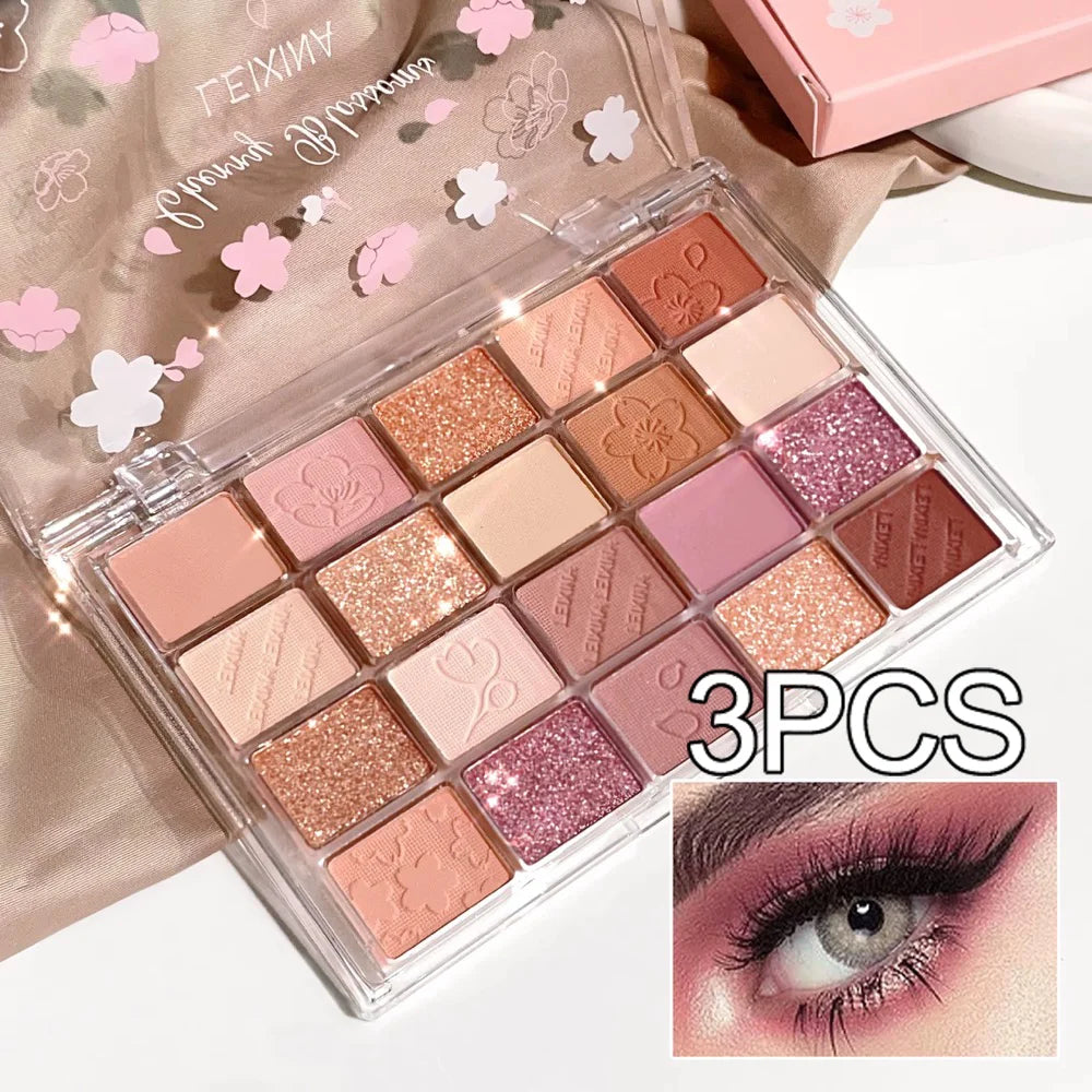 20-Color Eyeshadow Palette with Glitter, Shimmer, and Matte Finishes – Instagram Makeup Palette